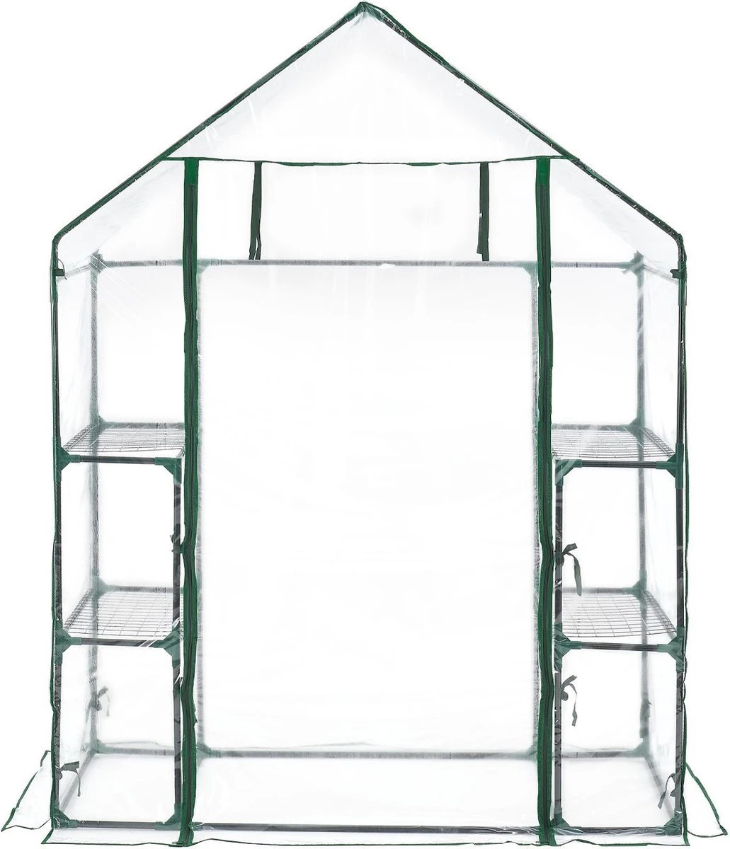 Broeikas / Tuinkas - 147 X 195 X 73 Cm - PVC Folie 11 Broeikas / Tuinkas - 147 X 195 X 73 Cm - PVC Folie - Afbeelding 11