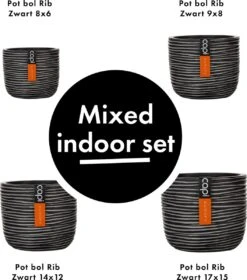 Capi Europe - Set Van 4 - Bloempot Binnen - Rib Antraciet 8 Capi Europe - Set Van 4 - Bloempot Binnen - Rib Antraciet -Tuin En Buiten 1058x1200 1