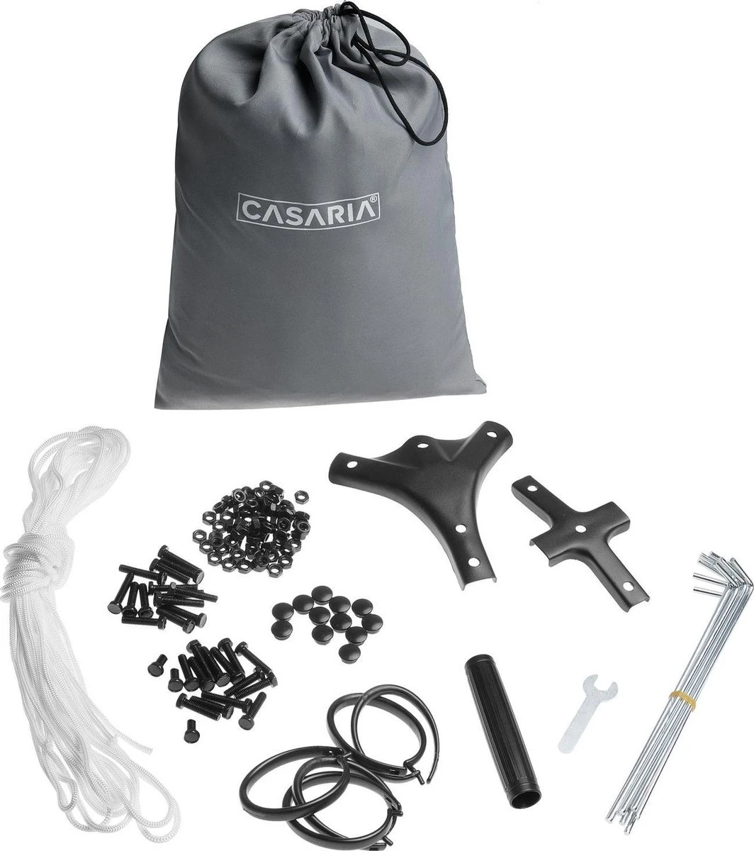 Casaria Paviljoen Topas 3x4m - UV-bescherming 50+ - Antraciet 6 Casaria Paviljoen Topas 3x4m - UV-bescherming 50+ - Antraciet - Afbeelding 6