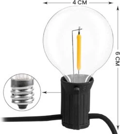 A Sunny Day Solar Lichtsnoer Buiten Inclusief 25 LED Lampen Voor Buiten - Lichtsnoer Op Zonne-energie - 25 LED Lampen - Solar Tuinverlichting - Lichtslinger - Prikkabel - Priklicht - Lichtsnoer -Tuin En Buiten 1077x1200