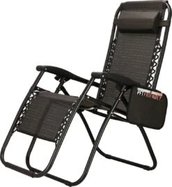 Springos Tuinstoel | Ligstoel | Opvouwbaar | Verstelbaar | Ergonomische Hoofdsteun | Bruin / Zwart -Tuin En Buiten 1107x1200