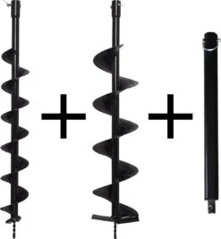 Kibani Grondboor 52cc Benzine + Grondboren Set 60 Mm + 80 Mm + 100 Mm + 150 Mm + 2 Verlengstukken - Palenboor - Grondboor Machine -Tuin En Buiten 1111x1200