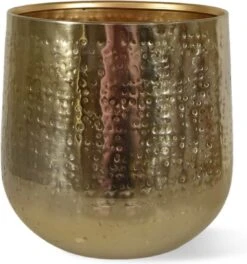 Gina Da - Bloempot - Karakter - Goud - Metaal - 15 Cm Hoog