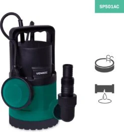 VONROC Dompelpomp/Waterpomp 300W - 6500l/h - Voor Schoon En Licht Vervuild Water - Met Vlotter 10 VONROC Dompelpomp/Waterpomp 300W - 6500l/h - Voor Schoon En Licht Vervuild Water - Met Vlotter -Tuin En Buiten 1123x1200 1