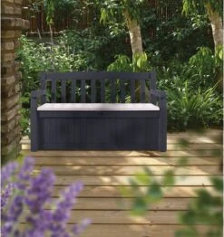 Keter Eden Garden Bench Opbergbank - 265L - 140x60x84cm - Zwart/Grijs 15 Keter Eden Garden Bench Opbergbank - 265L - 140x60x84cm - Zwart/Grijs -Tuin En Buiten 1132x1200