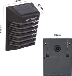 4x HOFTRONIC Dono - Solar Wandlamp Buiten - IP65 Waterdicht - Wintersolar Technologie Monokristal Zonnepaneel - 3000K Warm Wit (sfeervol) - Solar Tuinverlichting Zonne Energie -Tuin En Buiten 1135x1200