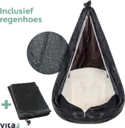 Vita5 Macramé Hangstoel - Voor Binnen En Buiten - Zonder Standaard - Incl. Kussen, Boekenvak En Beschermhoes - Tot 150kg - Beige 21 Vita5 Macramé Hangstoel - Voor Binnen En Buiten - Zonder Standaard - Incl. Kussen, Boekenvak En Beschermhoes - Tot 150kg - Beige -Tuin En Buiten 1171x1200