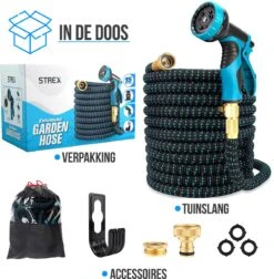 Strex Flexibele Tuinslang 15M Met Sproeikop - Uitrekbaar - Incl. Koppelingen, Ophanghaak & Opbergzak 15 Strex Flexibele Tuinslang 15M Met Sproeikop - Uitrekbaar - Incl. Koppelingen, Ophanghaak & Opbergzak -Tuin En Buiten 1176x1200 4