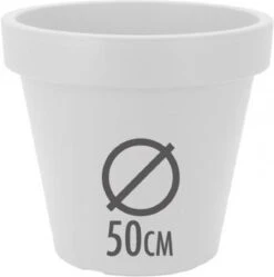 Kunststof Bloempot Wit Ø50 Cm - Hoogte 42 Cm 7 Kunststof Bloempot Wit Ø50 Cm - Hoogte 42 Cm -Tuin En Buiten 1189x1200 3