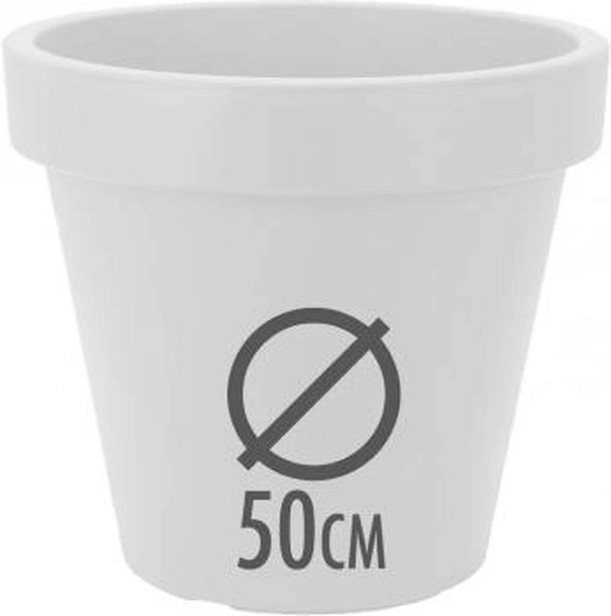 Kunststof Bloempot Wit Ø50 Cm - Hoogte 42 Cm 4 Kunststof Bloempot Wit Ø50 Cm - Hoogte 42 Cm - Afbeelding 4