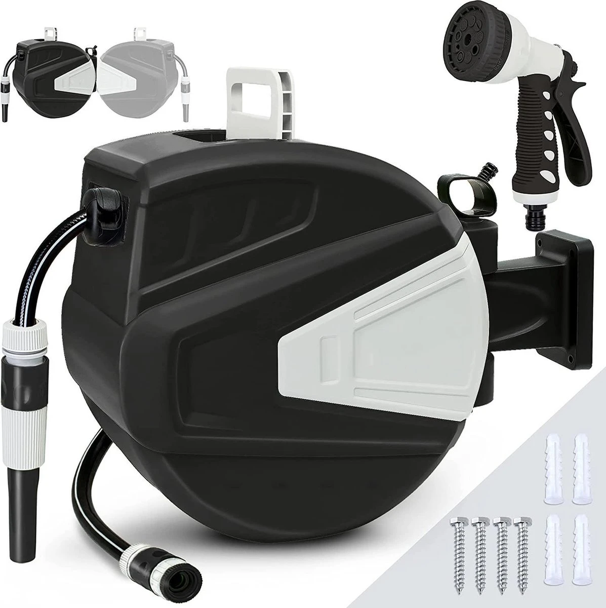 Sens Design Slanghaspel - Tuinslang Haspel - Automatisch - Zwart - 20m 6 Sens Design Slanghaspel - Tuinslang Haspel - Automatisch - Zwart - 20m - Afbeelding 6