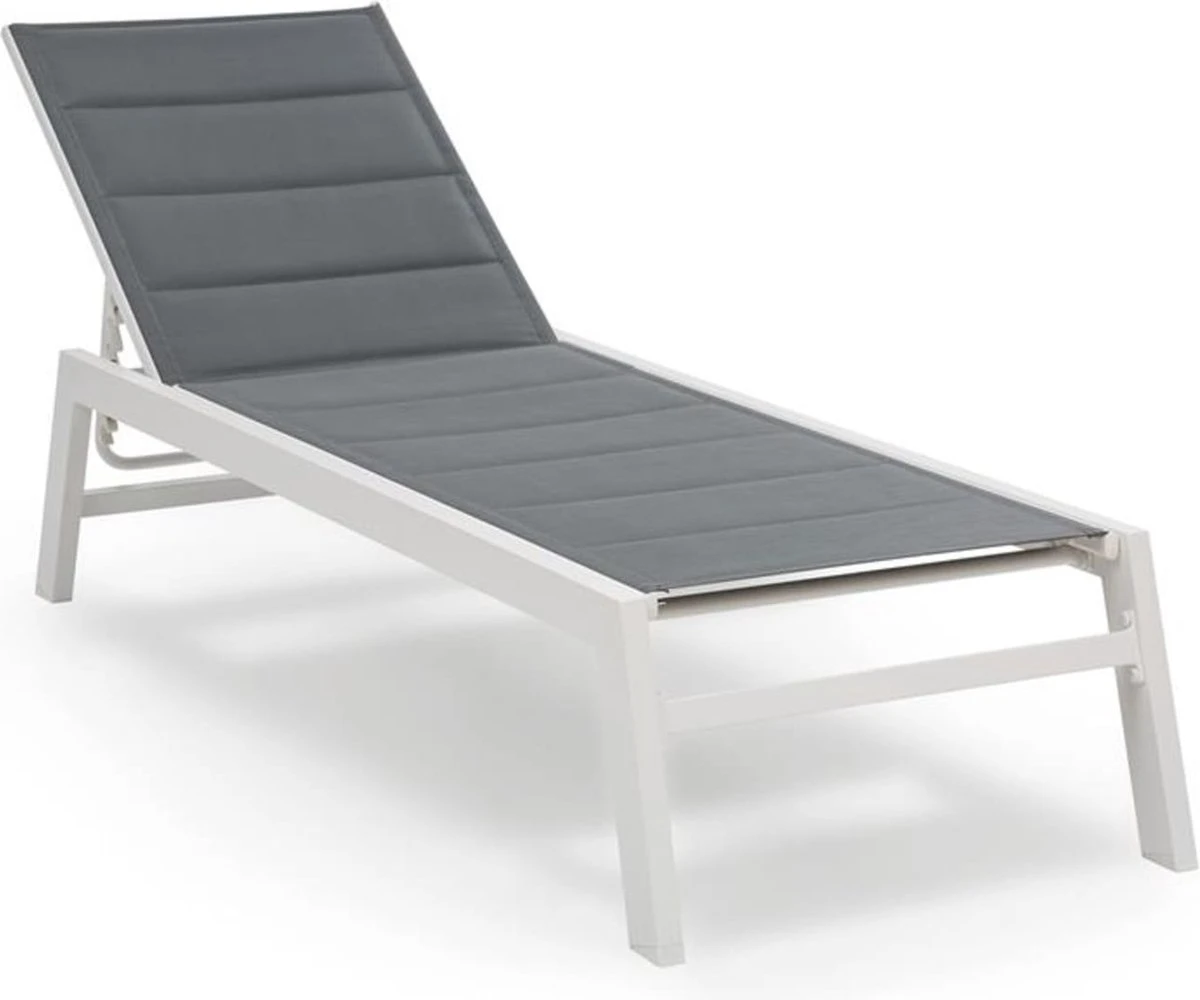 Blumfeldt Renazzo Lounge Ligstoel - Ligbed Voor De Tuin - Aluminium Tuinstoel - 6 Standen - Waterafstotend - Bekleding Van 70 % Pvc En 30 % Polyetheen - Grijs 1 Blumfeldt Renazzo Lounge Ligstoel - Ligbed Voor De Tuin - Aluminium Tuinstoel - 6 Standen - Waterafstotend - Bekleding Van 70 % Pvc En 30 % Polyetheen - Grijs