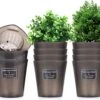 Merkloos Kruidenpot Waterreservoir Verse Kruiden Plantenpot Met Watergeefsysteem Voor Vensterbank Keuken Kruidentuin Binnen Set Van 10 Stuks Zwart