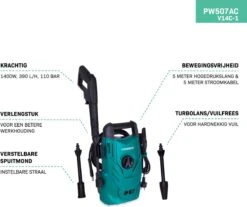 VONROC Hogedrukreiniger V14C-1 - 1400W – 110 Bar – 390 L/h – Compact - Incl. 5m Slang, Spuitstukken En Accessoires 9 VONROC Hogedrukreiniger V14C-1 - 1400W – 110 Bar – 390 L/h – Compact - Incl. 5m Slang, Spuitstukken En Accessoires -Tuin En Buiten 1200x1008 1