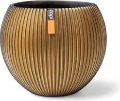 Capi Europe - Vaas Bol Groove XL - 63x51 - Goud - Bloempot Voor Binnen - Opening ⌀42 - GVGB271 -Tuin En Buiten 1200x1012 2
