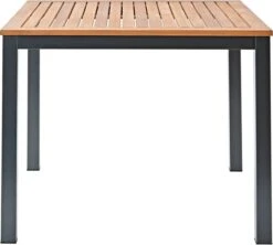 NATERIAL - Tuintafel Vierkant ORIS - 4 Personen - Houten Tafel 90x90 Cm - Aluminium - Met Houten Blad - Eucalyptus -Tuin En Buiten 1200x1079