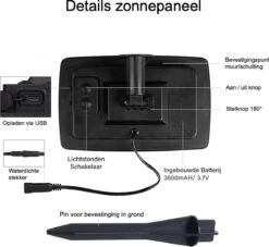 A Sunny Day Solar Lichtsnoer Buiten Inclusief 25 LED Lampen Voor Buiten - Lichtsnoer Op Zonne-energie - 25 LED Lampen - Solar Tuinverlichting - Lichtslinger - Prikkabel - Priklicht - Lichtsnoer -Tuin En Buiten 1200x1103