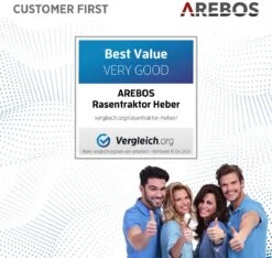 AREBOS Zitmaaierkrik Zitmaaier Kriksysteem Krik Hijstoestel Reinigingshulp 400kg -Tuin En Buiten 1200x1135