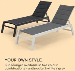 Blumfeldt Renazzo Lounge Ligstoel - Ligbed Voor De Tuin - Aluminium Tuinstoel - 6 Standen - Waterafstotend - Bekleding Van 70 % Pvc En 30 % Polyetheen - Grijs 12 Blumfeldt Renazzo Lounge Ligstoel - Ligbed Voor De Tuin - Aluminium Tuinstoel - 6 Standen - Waterafstotend - Bekleding Van 70 % Pvc En 30 % Polyetheen - Grijs -Tuin En Buiten 1200x1137