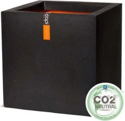 Capi Europe - Bloempot Vierkant Smooth NL - 50x50x50 - Zwart - Voor Binnen En Buiten - KBL904 -Tuin En Buiten 1200x1159 1