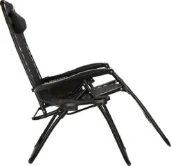 Springos Tuinstoel | Ligstoel | Opvouwbaar | Verstelbaar | Ergonomische Hoofdsteun | Bruin / Zwart -Tuin En Buiten 1200x1170