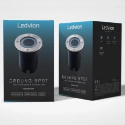 Ledvion Leo - LED Grondspot - 1m Kabel - RVS Geborsteld - Rond - GU10 Fitting - IP67 -Tuin En Buiten 1200x1194 1