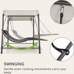 Blumfeldt Palermo Schommelbank - Hollywoodschommel 130 X 207 Cm - Ligbed Met Dak - Schommelstoel Voor 2 Personen - Tuinbank Inclusief Nekkussens - Stalen Frame En Polyester Dak - Grijs 13 Blumfeldt Palermo Schommelbank - Hollywoodschommel 130 X 207 Cm - Ligbed Met Dak - Schommelstoel Voor 2 Personen - Tuinbank Inclusief Nekkussens - Stalen Frame En Polyester Dak - Grijs -Tuin En Buiten 1200x1197 2