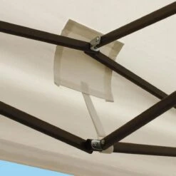 LifeGoods Partytent - 3x3 M - Zijwanden - Easy Up - Opvouwbaar - Waterdicht - Draagtas Met Wieltjes - Beige -Tuin En Buiten 1200x1200 128