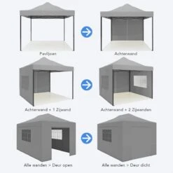 LifeGoods Partytent - 3x4.5 M - Zijwanden - Easy Up - Opvouwbaar - Waterdicht - Draagtas Met Wieltjes - Donkergrijs 18 LifeGoods Partytent - 3x4.5 M - Zijwanden - Easy Up - Opvouwbaar - Waterdicht - Draagtas Met Wieltjes - Donkergrijs -Tuin En Buiten 1200x1200 158