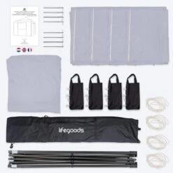 LifeGoods Partytent - 3x3 M - Zijwanden - Easy Up - Opvouwbaar - Waterdicht - Draagtas Met Wieltjes - Donkergrijs 16 LifeGoods Partytent - 3x3 M - Zijwanden - Easy Up - Opvouwbaar - Waterdicht - Draagtas Met Wieltjes - Donkergrijs -Tuin En Buiten 1200x1200 16