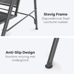 LifeGoods Schommelbank - 3-zits - Tot 250KG - Kantelbaar Dak - UV-bestendig Zonnescherm - 172x104x162cm - Grijs 18 LifeGoods Schommelbank - 3-zits - Tot 250KG - Kantelbaar Dak - UV-bestendig Zonnescherm - 172x104x162cm - Grijs -Tuin En Buiten 1200x1200 225