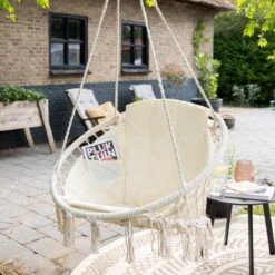Vita5 Macramé Hangstoel - Voor Binnen En Buiten - Zonder Standaard - Incl. Kussen, Boekenvak En Beschermhoes - Tot 150kg - Beige 22 Vita5 Macramé Hangstoel - Voor Binnen En Buiten - Zonder Standaard - Incl. Kussen, Boekenvak En Beschermhoes - Tot 150kg - Beige -Tuin En Buiten 1200x1200 248