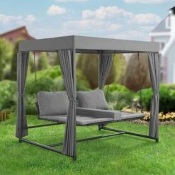 Schommelbank / Ligbank Kassandra - Donkergrijs -Tuin En Buiten 1200x1200 251