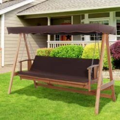 Outsunny Hollywoodschommel Hout Tuinschommel Schommelbank Ligfunctie 3 Personen 84A-185 -Tuin En Buiten 1200x1200 266