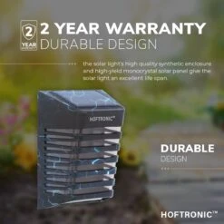 4x HOFTRONIC Dono - Solar Wandlamp Buiten - IP65 Waterdicht - Wintersolar Technologie Monokristal Zonnepaneel - 3000K Warm Wit (sfeervol) - Solar Tuinverlichting Zonne Energie -Tuin En Buiten 1200x1200 282