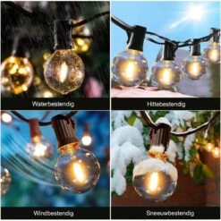 A Sunny Day Solar Lichtsnoer Buiten Inclusief 25 LED Lampen Voor Buiten - Lichtsnoer Op Zonne-energie - 25 LED Lampen - Solar Tuinverlichting - Lichtslinger - Prikkabel - Priklicht - Lichtsnoer -Tuin En Buiten 1200x1200 296