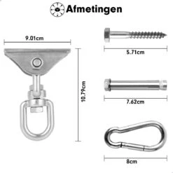 Luxe Ophangsysteem - 180° Schommelen, 360° Roteerbaar - Plafondhaak - Ophanghaak - Hangstoel Buiten - Hangstoel Binnen – Schommelstoel - Schommel - Bokszakken - RVS - Nederlandse Handleiding - 14 Luxe Ophangsysteem - 180° Schommelen, 360° Roteerbaar - Plafondhaak - Ophanghaak - Hangstoel Buiten - Hangstoel Binnen – Schommelstoel - Schommel - Bokszakken - RVS - Nederlandse Handleiding - -Tuin En Buiten 1200x1200 30