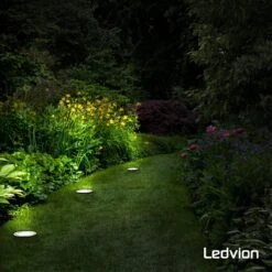 Ledvion Leo - LED Grondspot - 1m Kabel - RVS Geborsteld - Rond - GU10 Fitting - IP67 -Tuin En Buiten 1200x1200 308