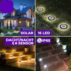 Shutterlight® 16 LED Solar Grondspot - Tuinverlichting - Zonlichtsensor - Zonne-energie - Matte Zwart - Warm Wit Licht - 4 Stuks - Buiten 12 Shutterlight® 16 LED Solar Grondspot - Tuinverlichting - Zonlichtsensor - Zonne-energie - Matte Zwart - Warm Wit Licht - 4 Stuks - Buiten -Tuin En Buiten 1200x1200 315