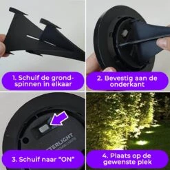 Shutterlight® 16 LED Solar Grondspot - Tuinverlichting - Zonlichtsensor - Zonne-energie - Matte Zwart - Warm Wit Licht - 4 Stuks - Buiten 16 Shutterlight® 16 LED Solar Grondspot - Tuinverlichting - Zonlichtsensor - Zonne-energie - Matte Zwart - Warm Wit Licht - 4 Stuks - Buiten -Tuin En Buiten 1200x1200 317