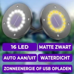 Shutterlight® 16 LED Solar Grondspot - Tuinverlichting - Zonlichtsensor - Zonne-energie - Matte Zwart - Warm Wit Licht - 4 Stuks - Buiten 17 Shutterlight® 16 LED Solar Grondspot - Tuinverlichting - Zonlichtsensor - Zonne-energie - Matte Zwart - Warm Wit Licht - 4 Stuks - Buiten -Tuin En Buiten 1200x1200 318