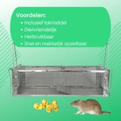 ValueStar Rattenval - Rattenval Voor Buiten - Ongediertebestrijding - Rattenvallen - Ratten - Rattenval Vangkooi -Tuin En Buiten 1200x1200 324