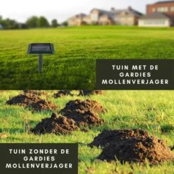 Gardies 2 Stuks Ultrasone Mollenverjager - Oplaadbare Batterijen & Zonne-Energie - Waterdichte Mollenbestrijding - 100% Diervriendelijk -Tuin En Buiten 1200x1200 334