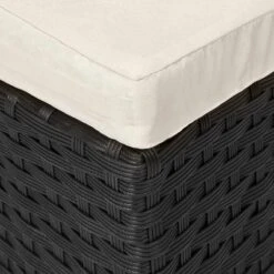 Casaria Polyrattan Zonne-Eiland Ø185cm – Incl. Kussens - Zwart Crème -Tuin En Buiten 1200x1200 4