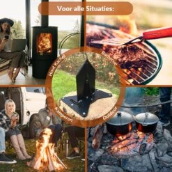 Miseru Houtklover – Geen Bijl Nodig – No Axe - Houtsplijter – Houtkliever – HANDMADE In Holland - Houtklover Voor Aanmaakhout – Metaal -Tuin En Buiten 1200x1200 407