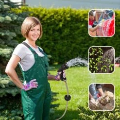 Buxibo - Wandslangenbox 20 Meter + 2 Meter - Tuinslang Met Haspel - 9 Sproei Standen - Slangenhouder 180° Draaibaar - Tuinslanghaspel Zwart+ Gratis Sproeier - Zwart -Tuin En Buiten 1200x1200 595