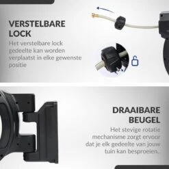 Buxibo - Wandslangenbox 20 Meter + 2 Meter - Tuinslang Met Haspel - 9 Sproei Standen - Slangenhouder 180° Draaibaar - Tuinslanghaspel Zwart+ Gratis Sproeier - Zwart -Tuin En Buiten 1200x1200 599