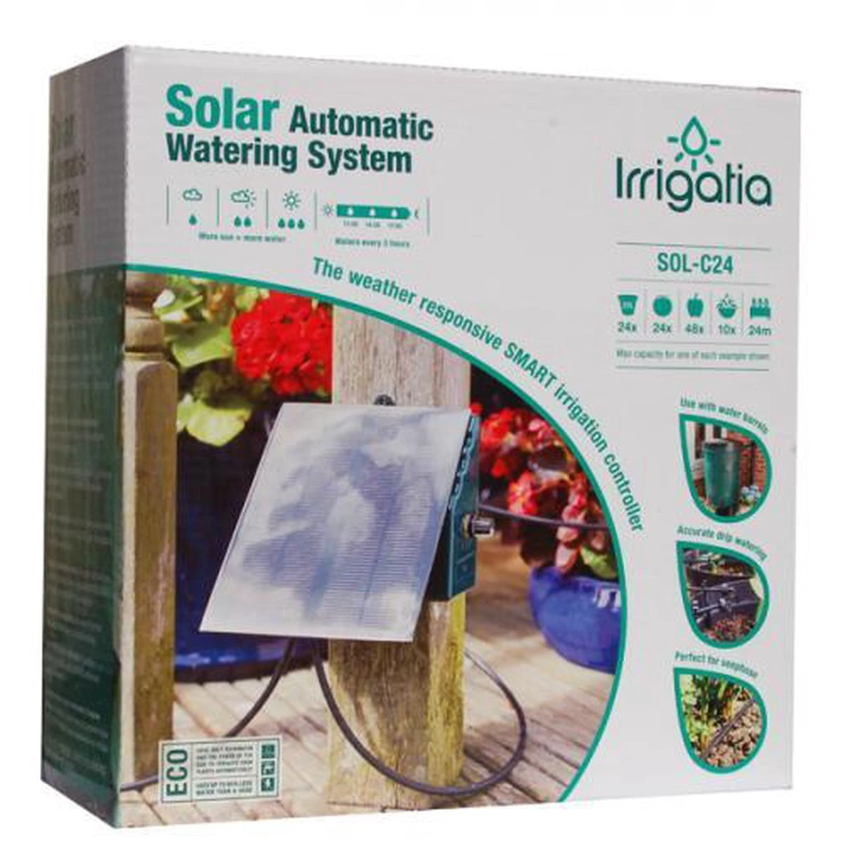Irrigatia SOL-C24 Irrigatie Systeem Op Zonne-energie - Da's Slim Water Geven ! 5 Irrigatia SOL-C24 Irrigatie Systeem Op Zonne-energie - Da's Slim Water Geven ! - Afbeelding 5