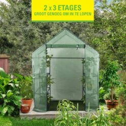 Kinzo Garden - Plastic Broeikas - Serre Van Meerdere Verdiepingen - 143 X 73 X 195 - Groen 12 Kinzo Garden - Plastic Broeikas - Serre Van Meerdere Verdiepingen - 143 X 73 X 195 - Groen -Tuin En Buiten 1200x1200 737