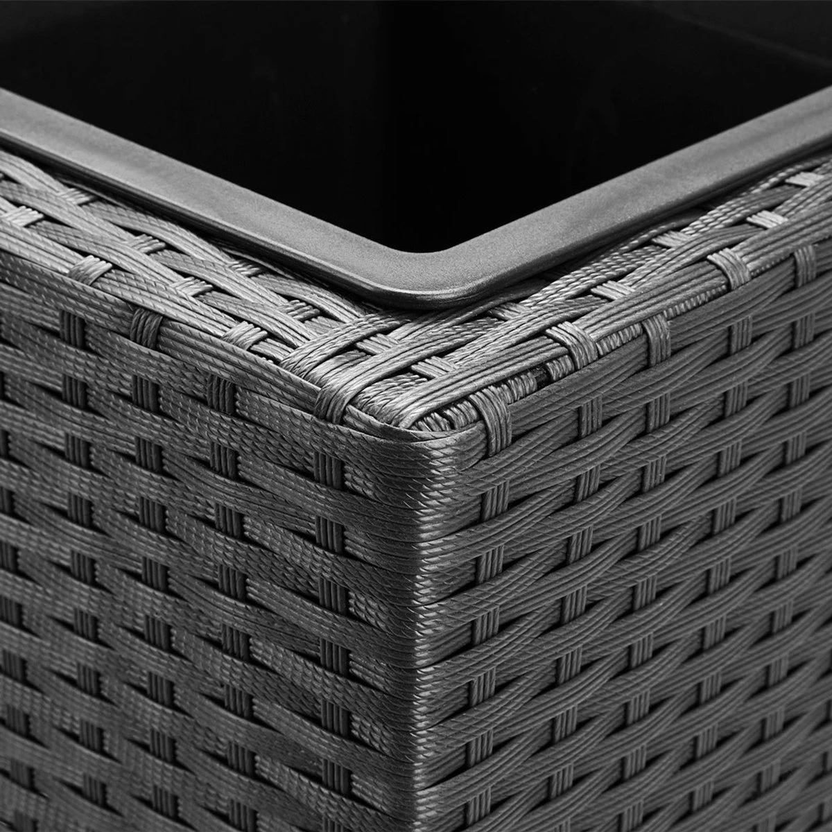 Casaria Staande Plantenbak – Met Waterafvoer 83x30,5x60cm - Zwart 2 Casaria Staande Plantenbak – Met Waterafvoer 83x30,5x60cm - Zwart - Afbeelding 2